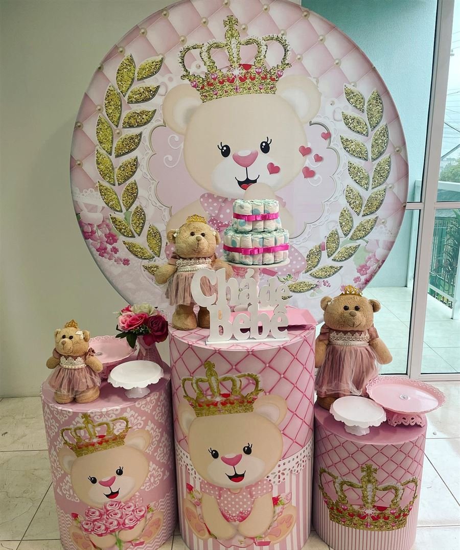 Decoração Ursinha princesa da Locações Angel